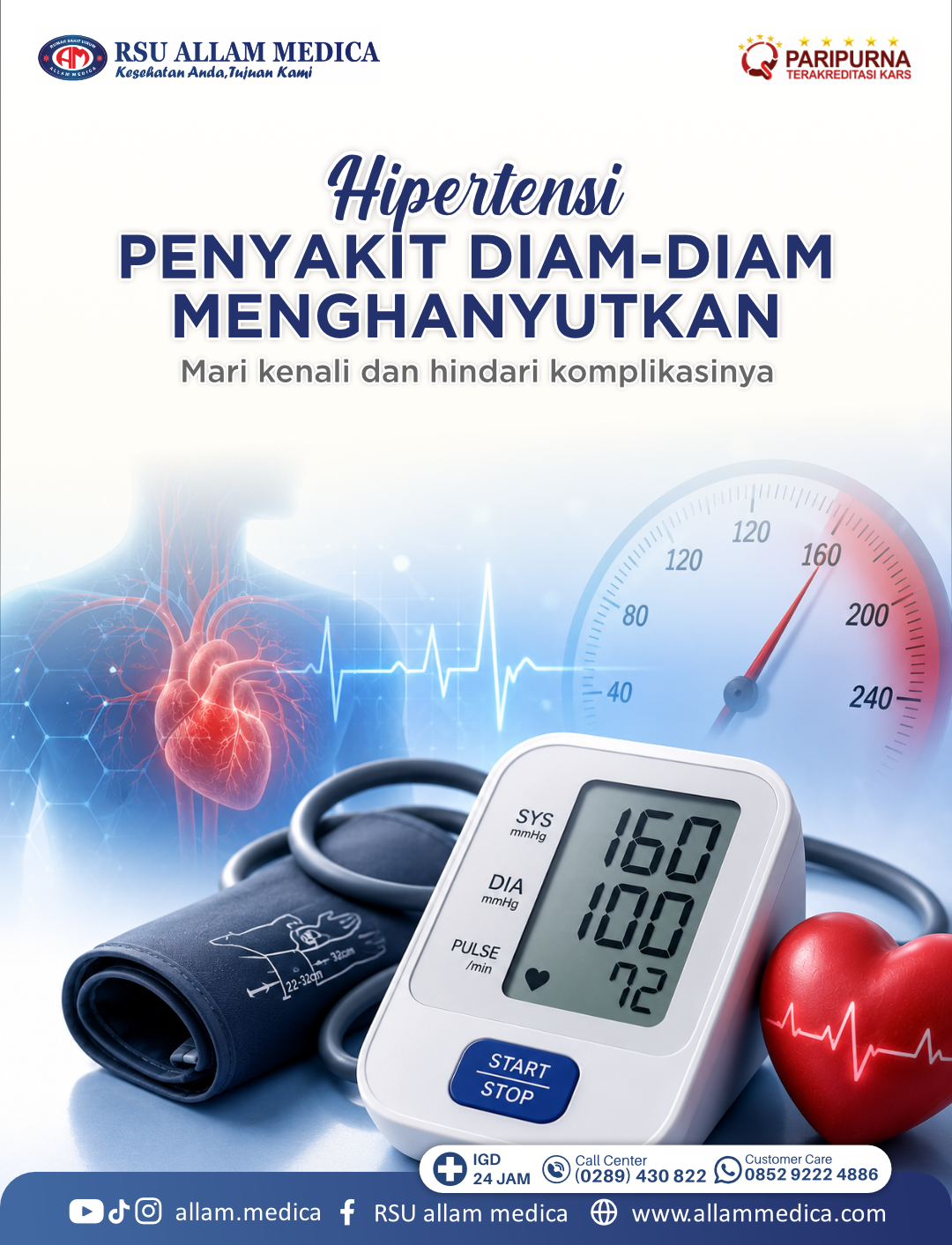 HIPERTENSI : Penyakit yang diam - diam menghanyutkan, mari kenali dan hindari komplikasinya