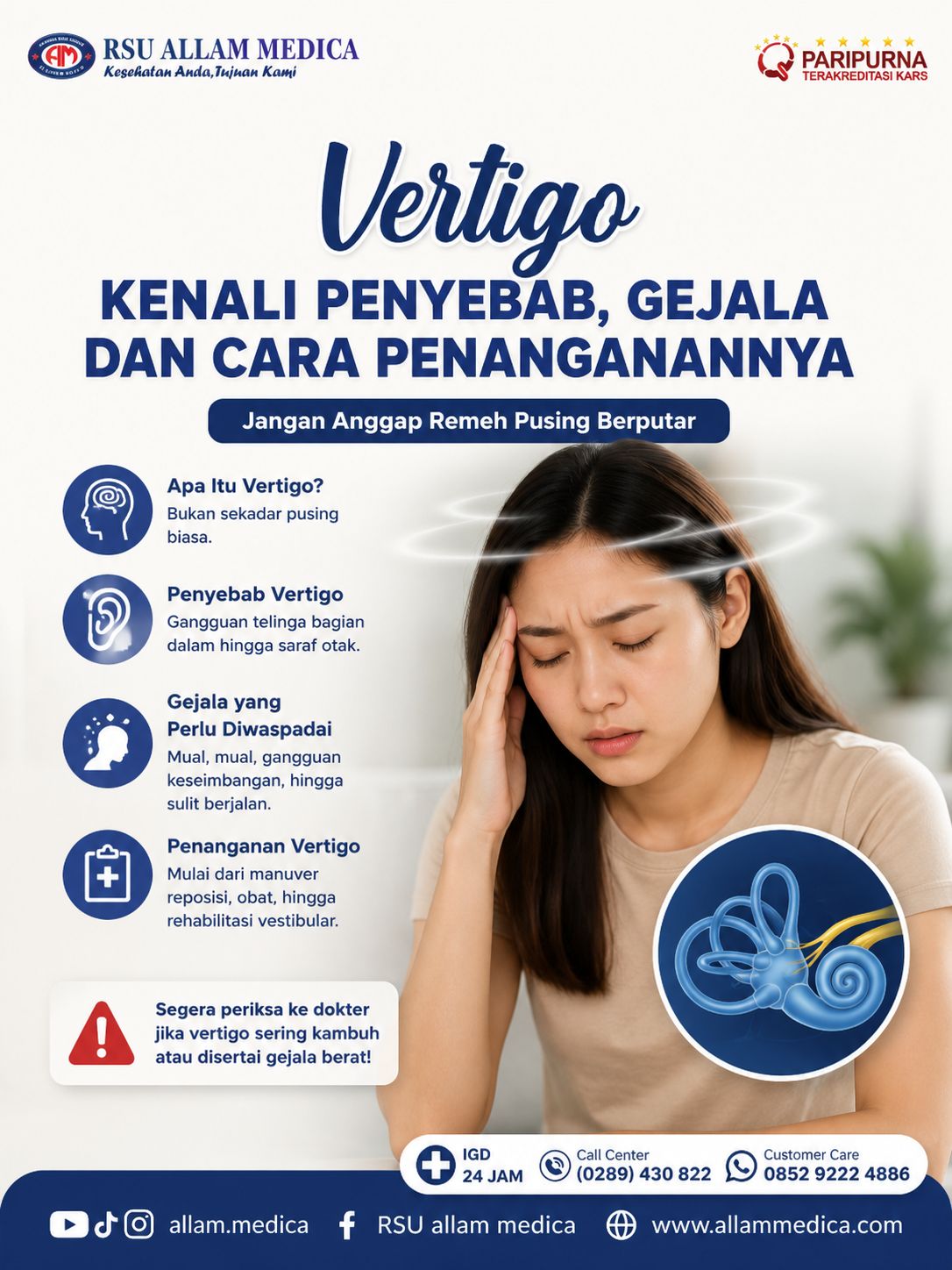 Vertigo Bukan Sekadar Pusing Berputar: Kenali Penyebab, Gejala, dan Cara Mengatasinya